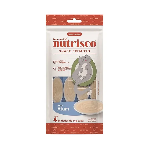 Petisco Para Gatos Snack Cremoso Nutrisco Sabor Atum 14g