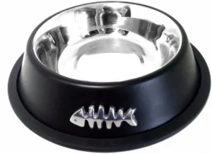 Comedouro Inox Cat Black 235ml