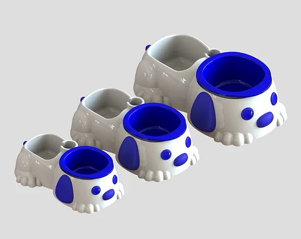 Comedouro Duplo Pata Forte N° 3 Azul