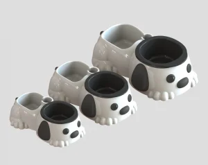 Comedouro Duplo Pata Forte N° 1 Preto