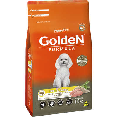 Ração Seca PremieR Pet Golden Formula Peru & Arroz para Cães Adultos de Pequeno Porte 1kg