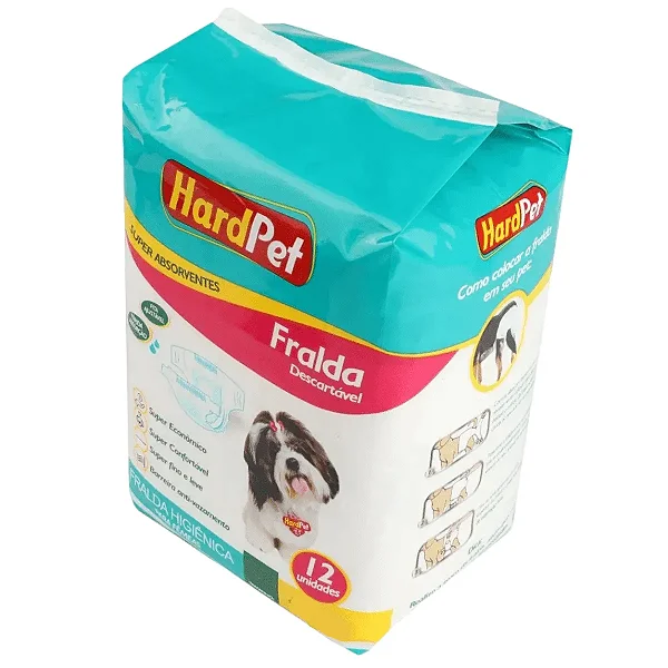 Fralda Higiênica Hard Pet Femêa P C/12 Unidades