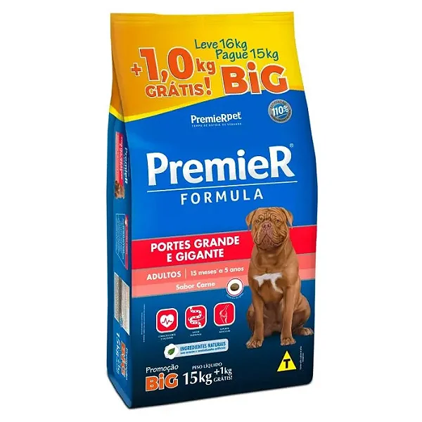 Ração Premier Fórmula Frango Para Cães De Raças G 15kg + 1kg