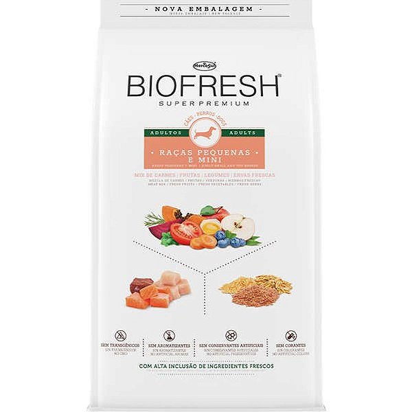 Ração Biofresh Para Cães Adultos Raças Médias com Lombo e Abóbora Fardo 3kg