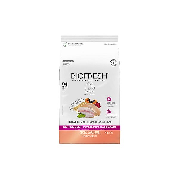 Ração Biofresh Light para Cães Adultos de Raças Pequenas e Mini 1kg