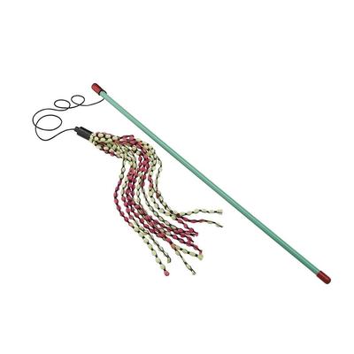 Brinquedo Ferplast 5001 Vareta De Madeira Com Tiras Para Gatos