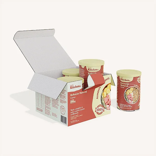Refeição Natural Para Cães Adultos Sabor Carne 1,6kg