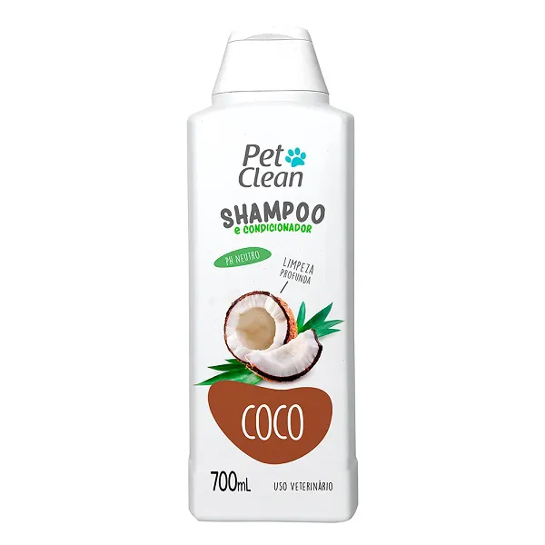 Shampoo E Condicionador Pet Clean Coco Para Cães E Gatos 700ml