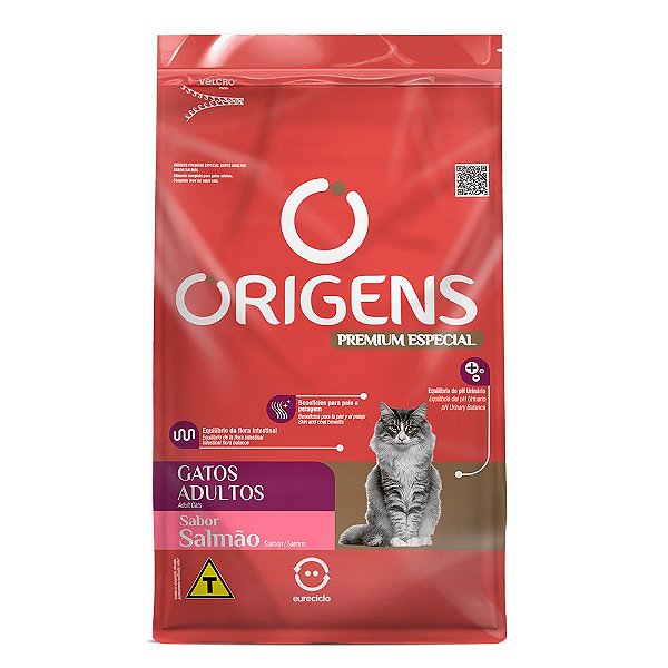 Ração Origens Salmão Gatos Adultos 3kg