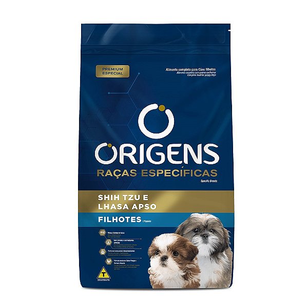 Ração Origens Raças Específicas Shih Tzu E Lhasa Apso Para Cães Filhotes 3kg