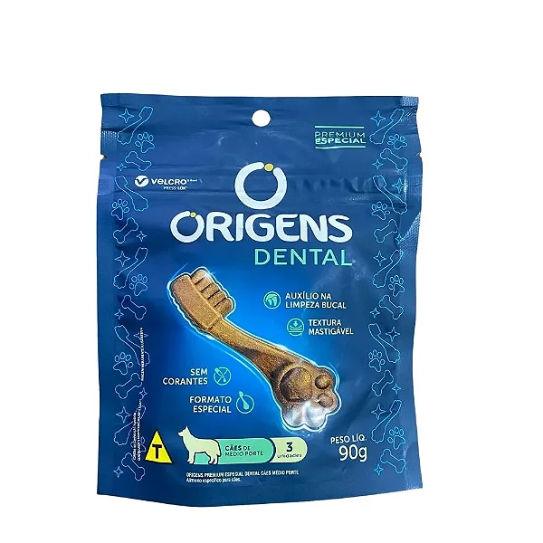 Petisco Origens Para Cães Adultos Porte Médio Dental 90g