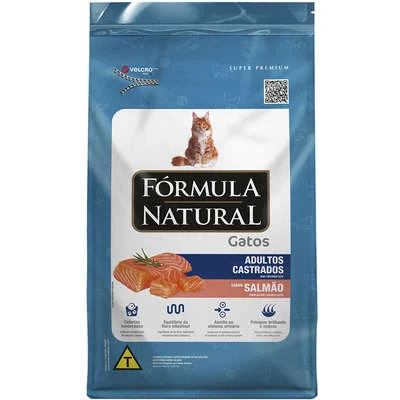 Ração Seca Fórmula Natural Salmão Para Gatos Adultos Castrados 7kg