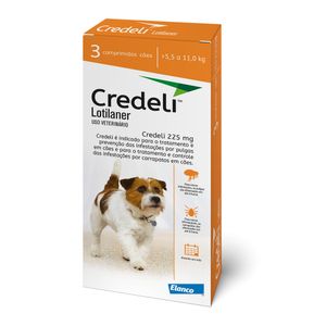 Antipulgas E Carrapatos Credeli Para Cães De 5,5 A 11 Kg 225mg C/01 Comprimidos