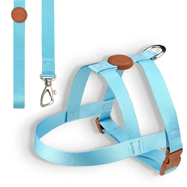 Conjunto Peitoral Tradicional e Guia Toh Azul PP