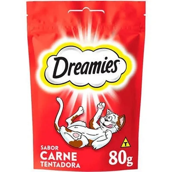 Petisco Dreamis Carne Tentadora Gatos Adultos 80g