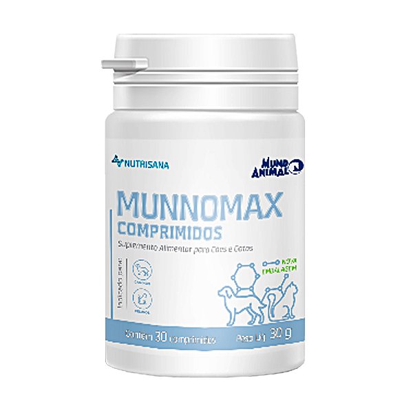 Suplemento Nutrisana Munnomax Cães e Gatos C/30 Comprimidos