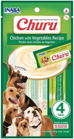 Petisco Churu para Cães Sabor Frango com Vegetais 56g