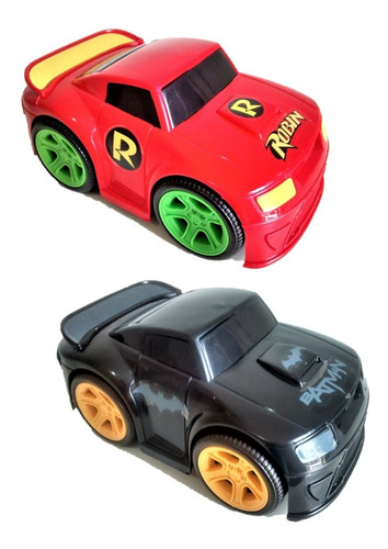 Carro Brinquedo Batman Robin Dc Justiça Carrinho Roda Livre