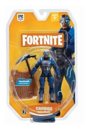 Boneco Fortnite Carbide Solo Mode C/ Acessórios Sunny 10 Cm