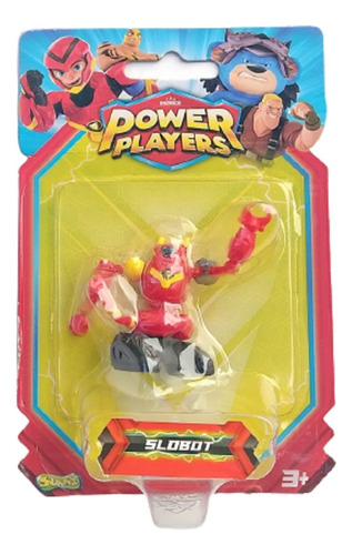 Miniatura Slobot Robô Boneco Power Players Brinquedo Cenário