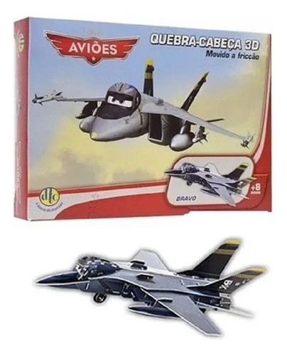 Quebra Cabeça 3d Aviões Bravo C/ Fricção Presente Coleção
