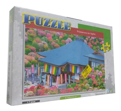 Quebra Cabeça Primavera Japão Colorido Flores Decor Presente