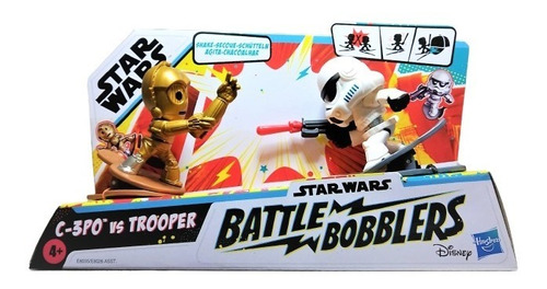 Boneco Star Wars Battle Bobbler C3po Storm Trooper Miniatura