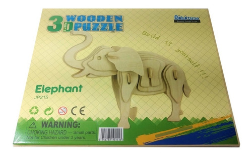 Quebra Cabeça 3d Elefante Decoração Casa Escritório Presente