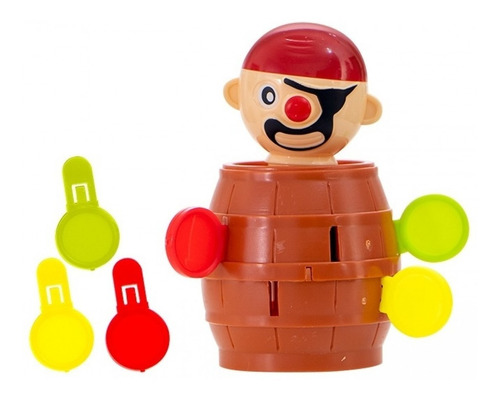 Jogo Brinquedo Infantil Mini Barril Pula Pirata Diversão