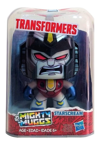 Transformers Boneco Robô Starscream Mighty Muggs Muda Rosto