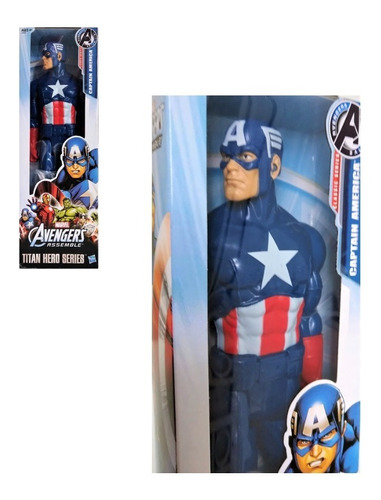 Boneco Capitão América Avengers Titan Hero C/ Escudo 30cm