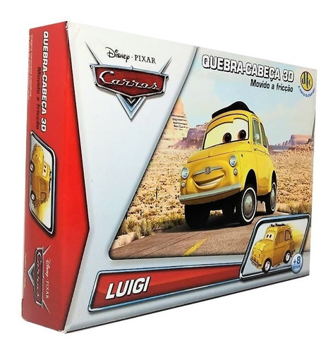 Carrinho Fricção Miniatura Carro Luigi Quebra Cabeça 3d