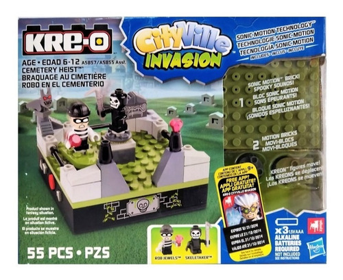 Bloco De Montar City Ville Invasion Cenário Brinquedo 55 Pçs