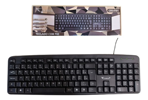 Teclado Computador Tablet E Notebook Com Fio Usb 2.0 Qwerty