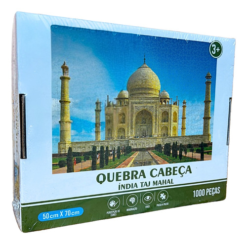 Quebra Cabeça Taj Mahal India Decoração Arquitetura 1000 Pçs