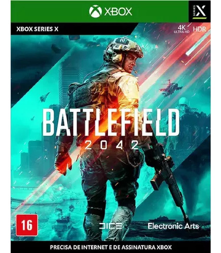 Jogo Battlefield 2042 Xbox X Vídeo Game Militar Midia Física