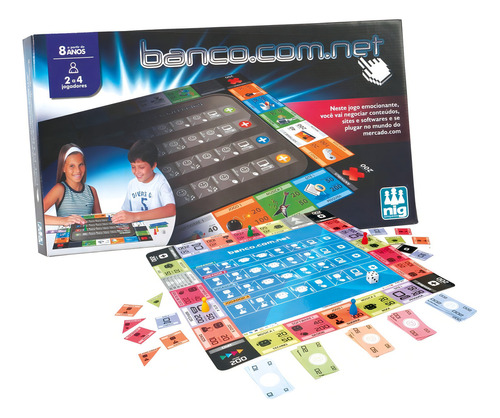 Jogo Banco Com Net Tabuleiro Estratégia Dinheiro Brinquedo