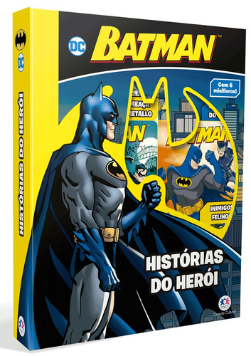 Livro Batman Histórias Herói Box Janela 6 Livrinhos Liga Da Justiça Hq Quadrinhos Dc Comics Capa Dura