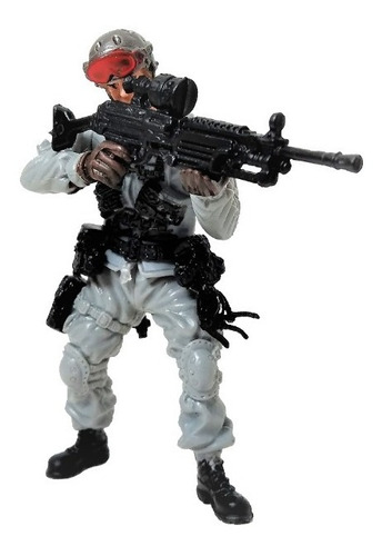 Boneco Soldado Militar Operações Especiais Figura Ação 10 Cm
