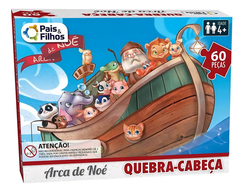 Quebra- Cabeça Arca De Noé 60 Peças Pais & Filhos - 2857