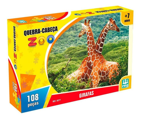 Quebra Cabeça Zoo Girafas 108pcs Nig
