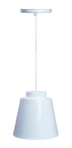 Luminária Pendente Branca Cone Decoração Casa Escritório Bar