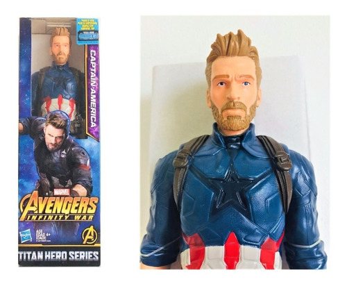 Boneco Capitão América Avengers Titan Hero Infinity War 30cm