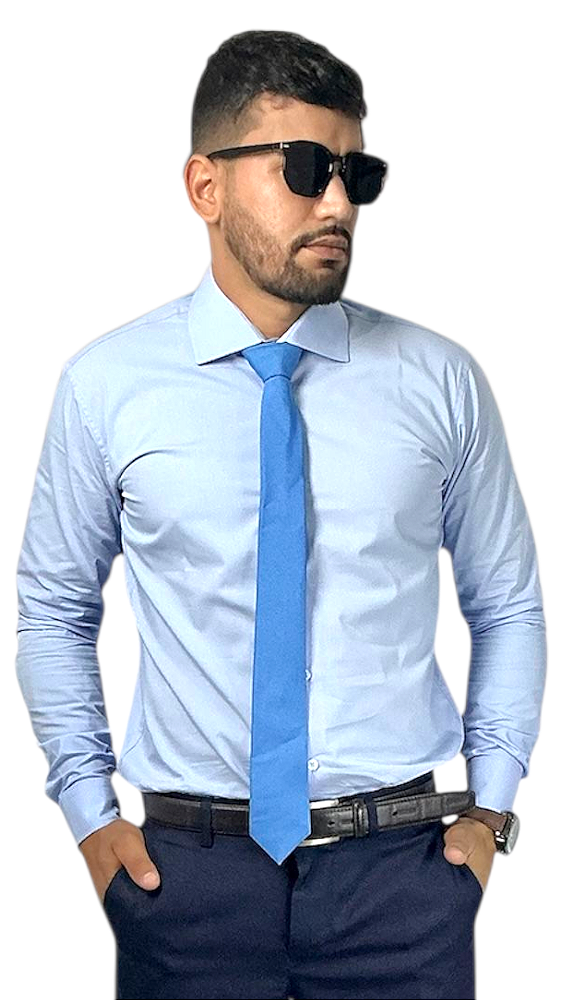 Camisa Social Manga Longa - Azul Neve