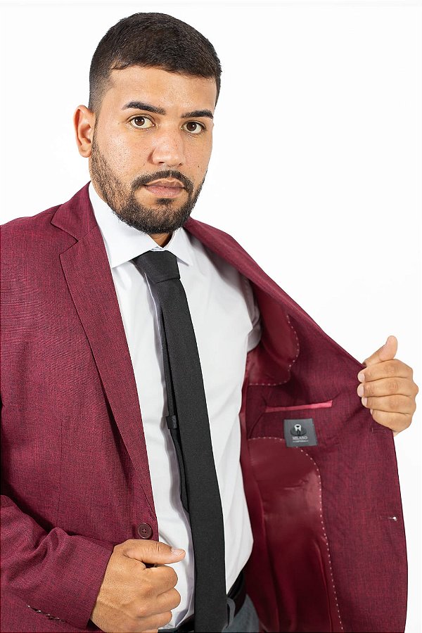 Blazer Social Bordo -  Melange