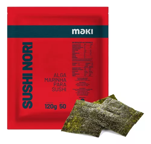 Nori pacote 50 folhas