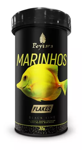 Ração Poytara blackline marinhos Flocos 30g