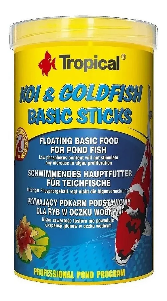 Ração Koi & Goldfish Colour Sticks - Balde 430g