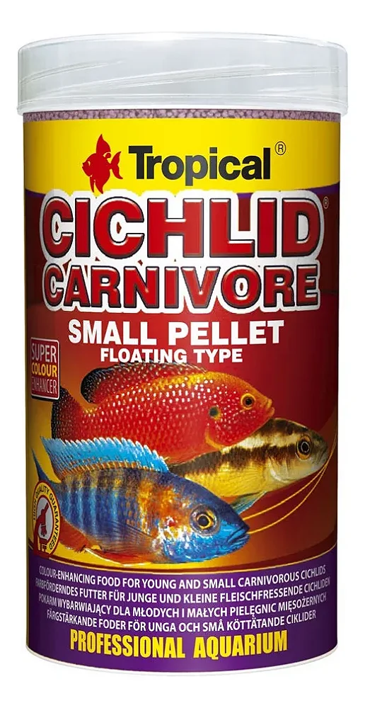 Ração Tropical Cichlid Carnivore Small Pellet - Pote 360g