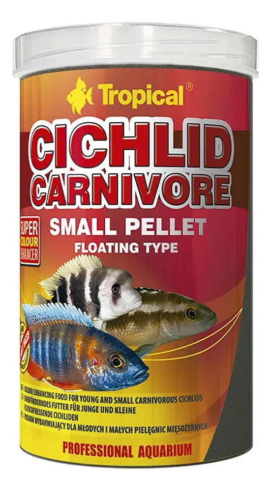 Ração Tropical Cichlid Carnivore Small Pellet - Pote 90g
